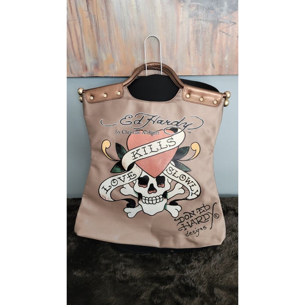 Vintage Y2K Ed Hardy By Christian Audigier Don Ed Hardy Tote Bag Love Kills...